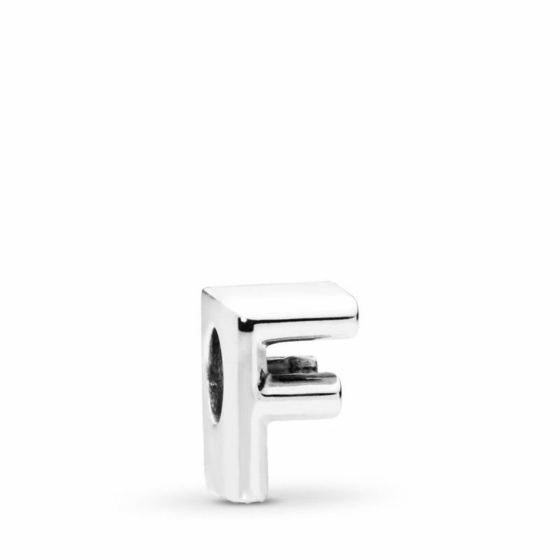 Pandora Letter F Charm Online NZ, Sterling Silver (872365-TWG)